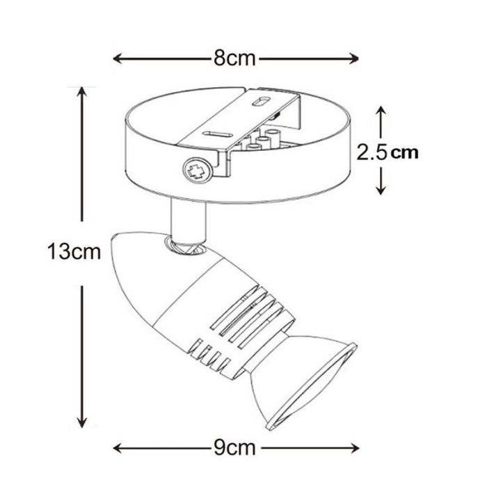 Faretto da soffitto moderno nero, Caro