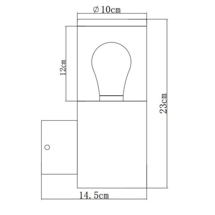 Lampada da esterno moderna cromata, Fedor, IP44