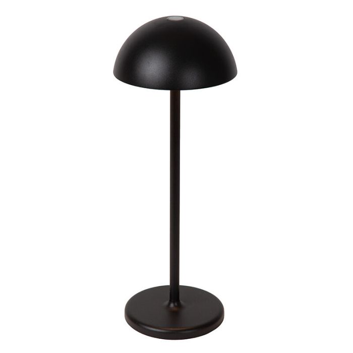 Lampada da tavolo da esterno retrò nera, Joy, 1,5W, 3000K LED, IP54, controllo touch