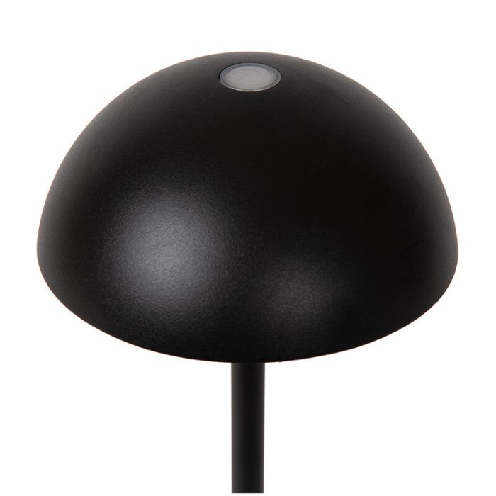 Lampada da tavolo da esterno retrò nera, Joy, 1,5W, 3000K LED, IP54, controllo touch