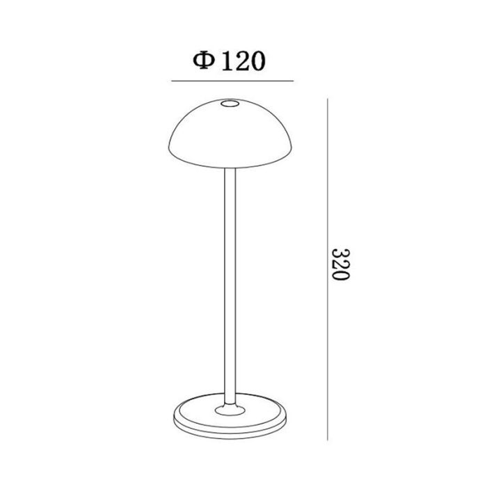 Lampada da tavolo da esterno retrò nera, Joy, 1,5W, 3000K LED, IP54, controllo touch