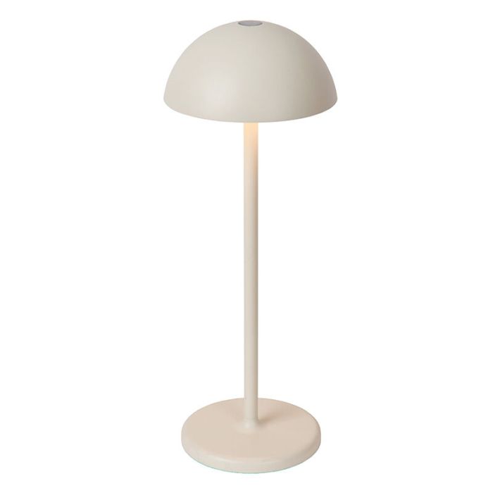 Lampada da tavolo da esterno retrò bianca, Joy, 1,5W, 3000K LED, IP54, controllo touch