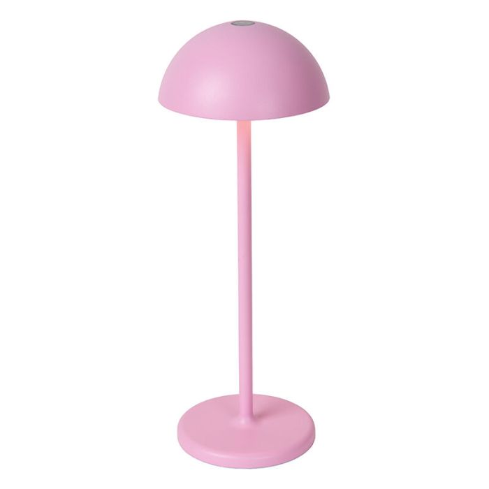 Lampada da tavolo da esterno retrò rosa, Joy, 1,5W, 3000K LED, IP54, controllo touch