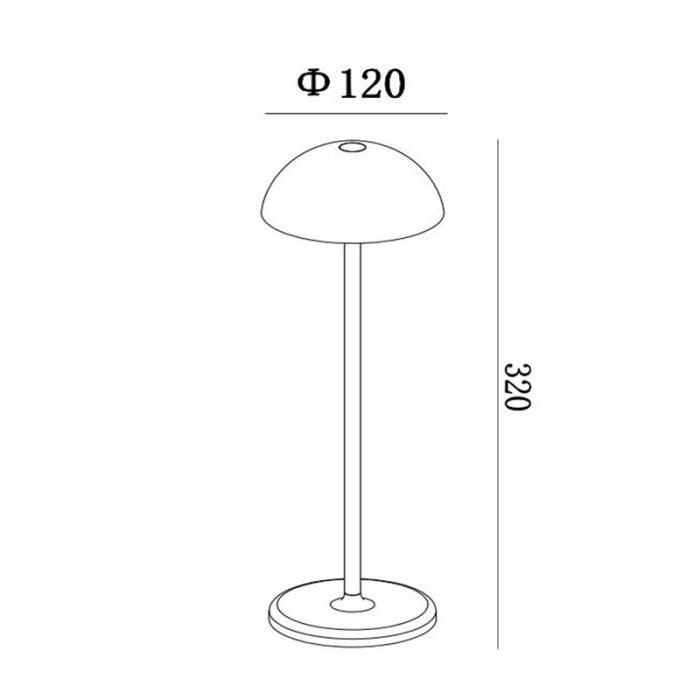 Lampada da tavolo da esterno retrò rosa, Joy, 1,5W, 3000K LED, IP54, controllo touch