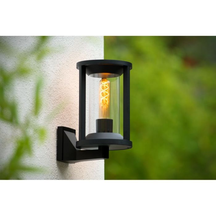 Applique da parete moderna nera, Cadix, IP65