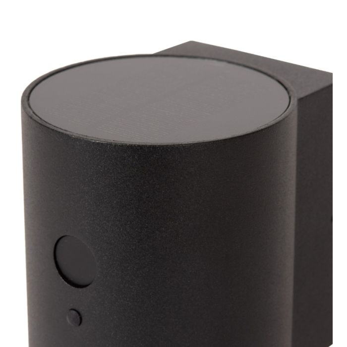 Applique da esterno solare moderna nera, Perth, 1W, 2850K LED, IP65