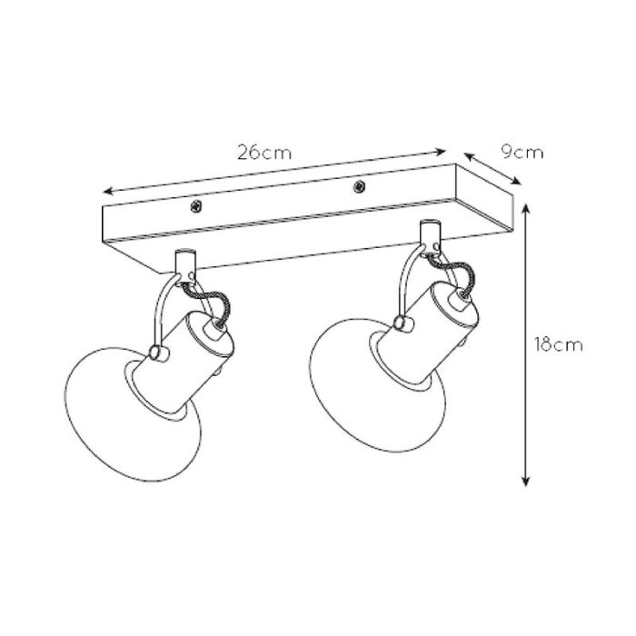 Faretto da soffitto moderno grigio, Madee