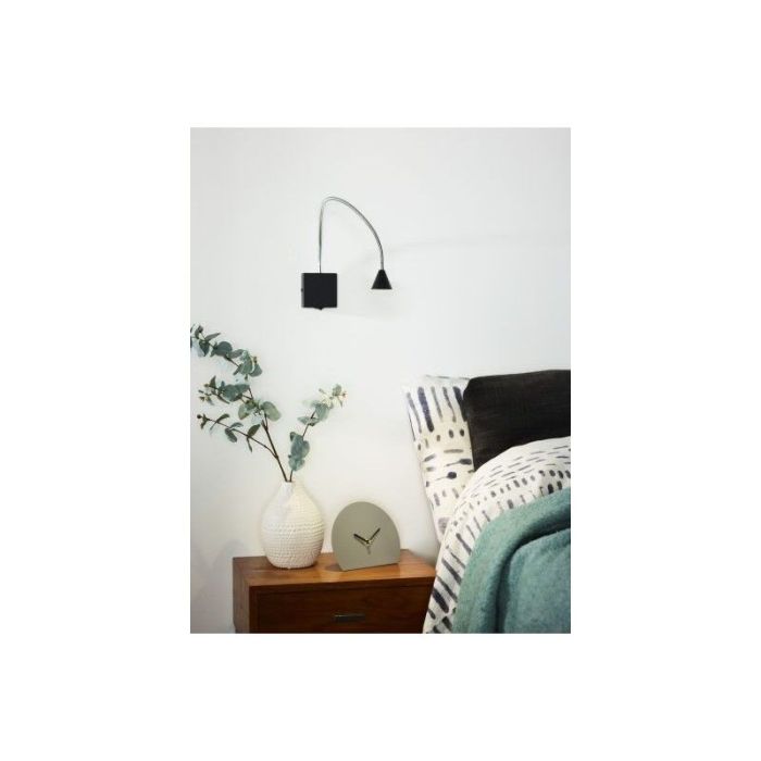 Applique da parete moderna nera, Buddy, 3W, 4000K LED, con interruttore