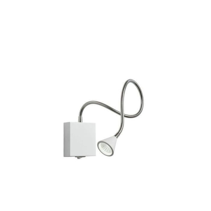 Applique da parete moderna bianca, Buddy, 3W, 4000K LED, con interruttore