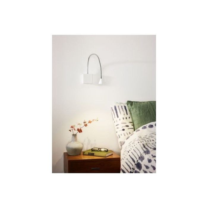 Applique da parete moderna bianca, Buddy, 3W, 4000K LED, con interruttore