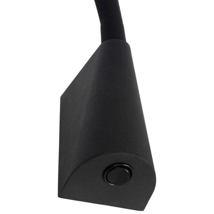 Applique da parete moderna nera, Galen, 3W, 3000K LED, con interruttore