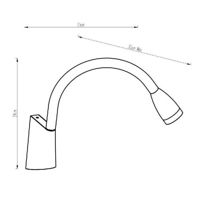 Applique da parete moderna nera, Galen, 3W, 3000K LED, con interruttore