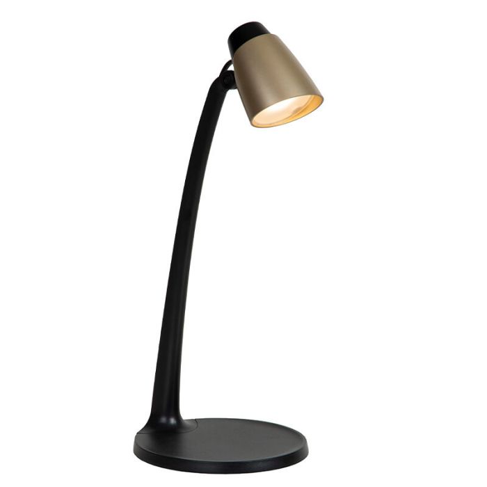 Lampada da scrivania classica in ottone, Ludo, 4,5W, 3000K LED, con interruttore