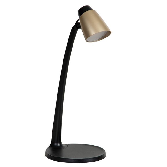 Lampada da scrivania classica in ottone, Ludo, 4,5W, 3000K LED, con interruttore