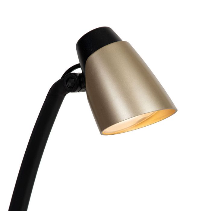 Lampada da scrivania classica in ottone, Ludo, 4,5W, 3000K LED, con interruttore