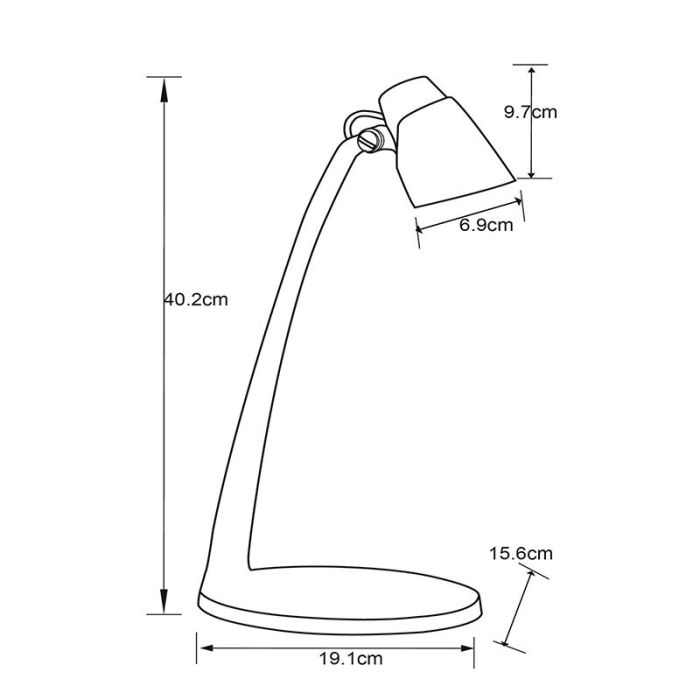 Lampada da scrivania classica in ottone, Ludo, 4,5W, 3000K LED, con interruttore