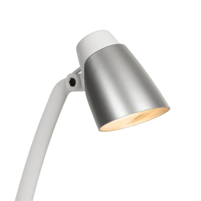 Lampada da scrivania classica bianca, Ludo, 4,5W, 3000K LED, con interruttore