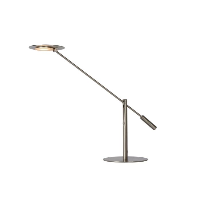 Lampada da scrivania moderna cromata, Anselmo, 9W, 3000K LED, controllo touch