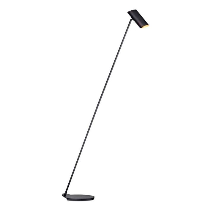 Lampada da terra moderna antracite, Hester, con interruttore