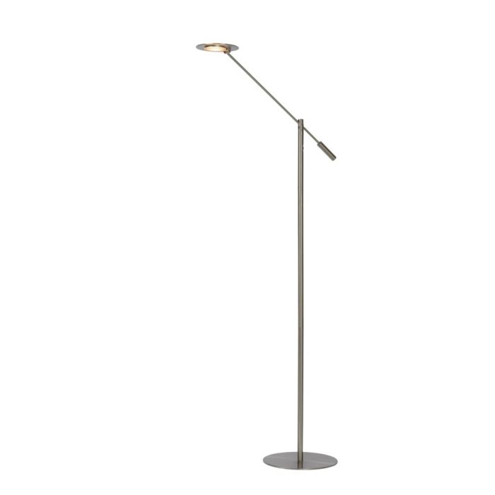 Piantana da lettura da terra moderna cromata, Anselmo, 9W, 3000K LED