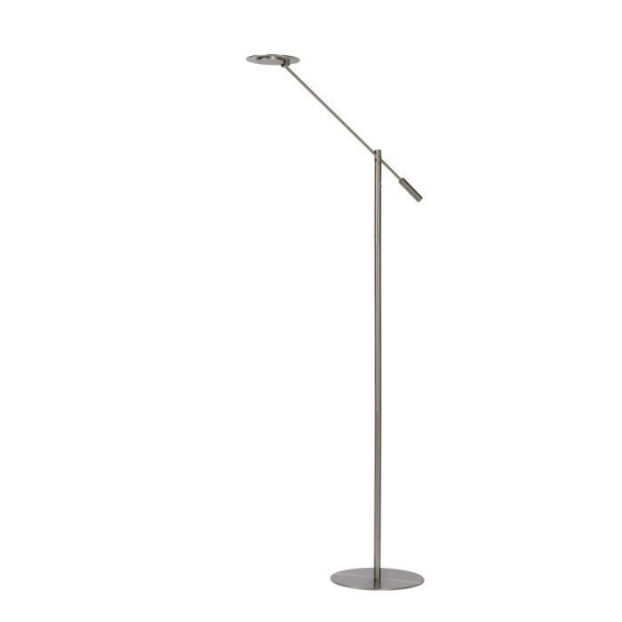Piantana da lettura da terra moderna cromata, Anselmo, 9W, 3000K LED