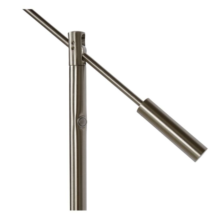 Piantana da lettura da terra moderna cromata, Anselmo, 9W, 3000K LED