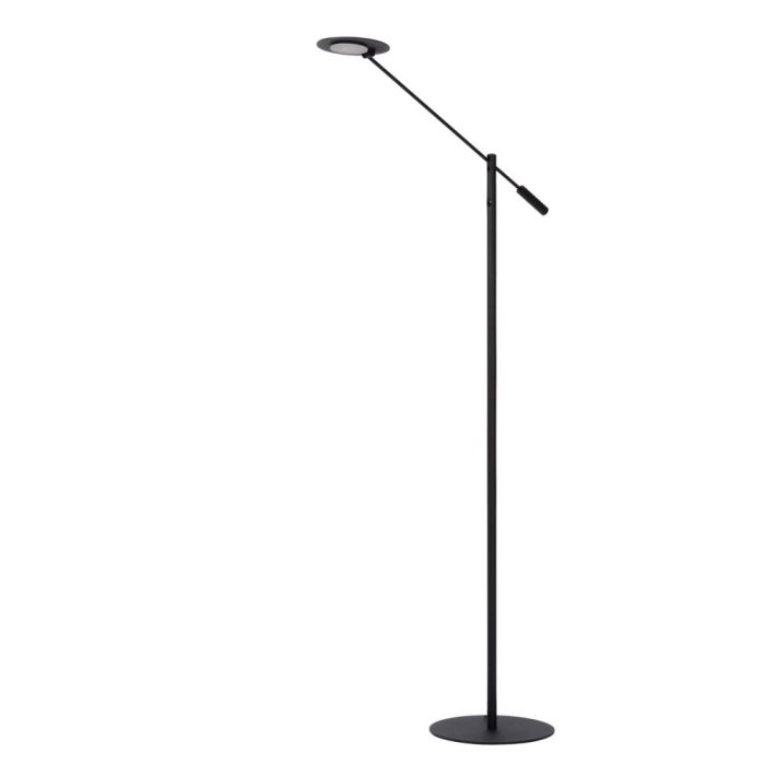 Piantana da lettura da terra moderna nera, Anselmo, 9W, 3000K LED