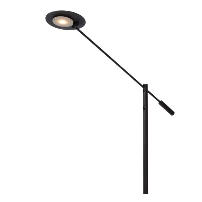 Piantana da lettura da terra moderna nera, Anselmo, 9W, 3000K LED