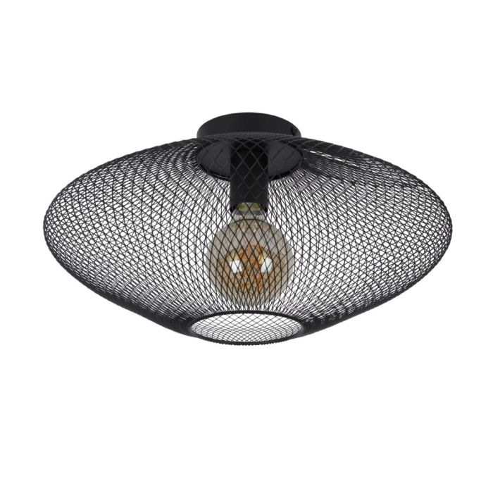 Plafoniera moderna nera, Mesh