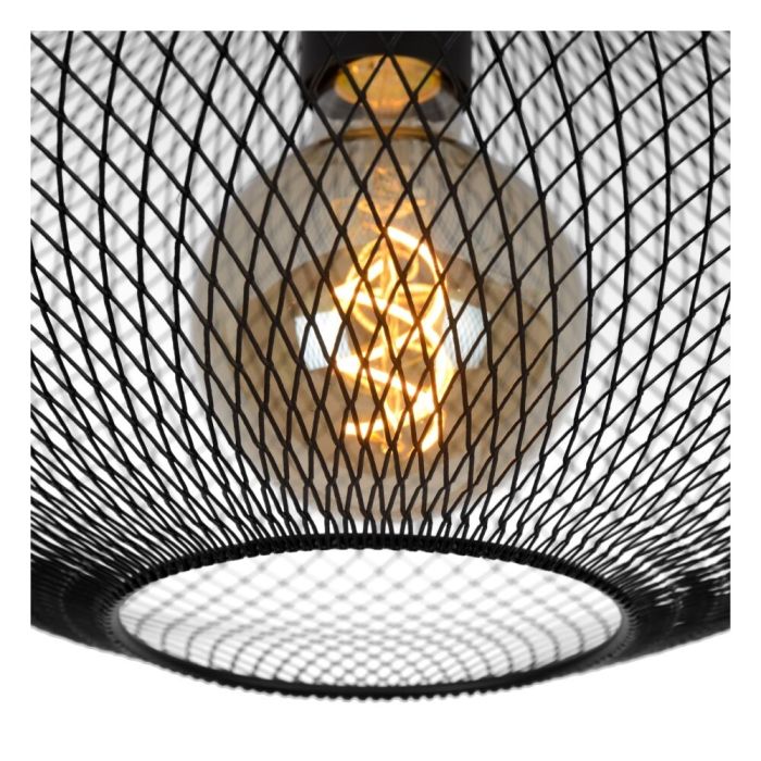 Plafoniera moderna nera, Mesh