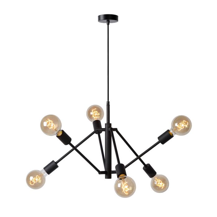 Lampada a sospensione moderna nera, Lester