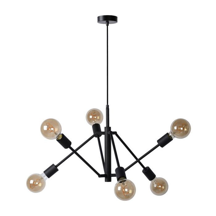 Lampada a sospensione moderna nera, Lester