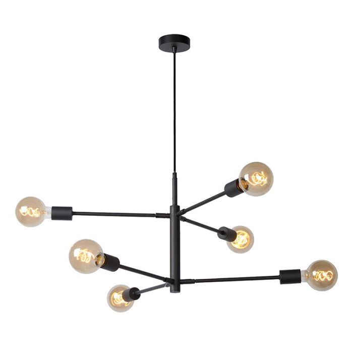 Lampada a sospensione moderna nera, Lester
