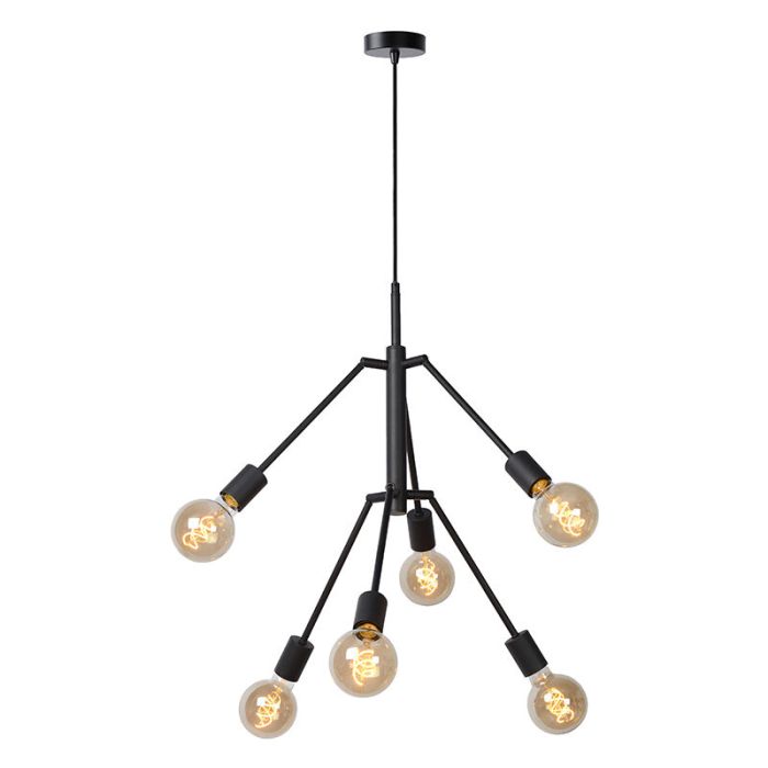 Lampada a sospensione moderna nera, Lester