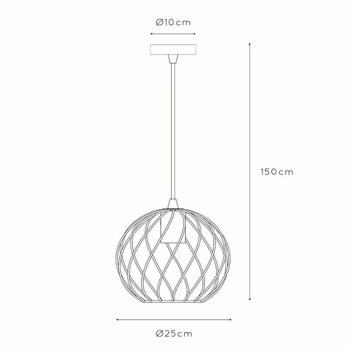 Lampada a sospensione classica in ottone, Danza