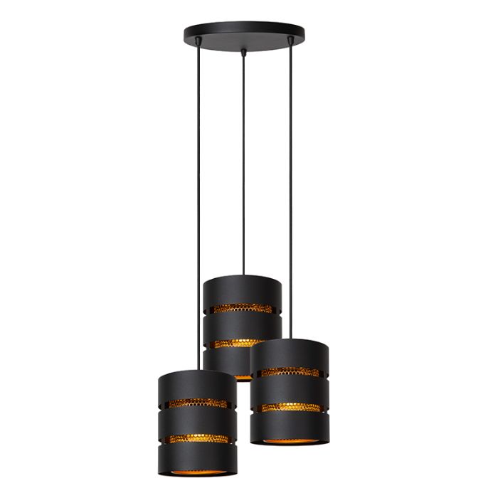 Lampada a sospensione moderna nera, Rosas