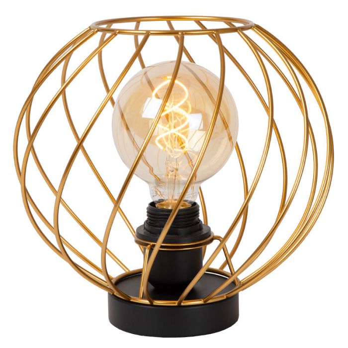 Lampada da tavolo classica in ottone, Danza, con interruttore