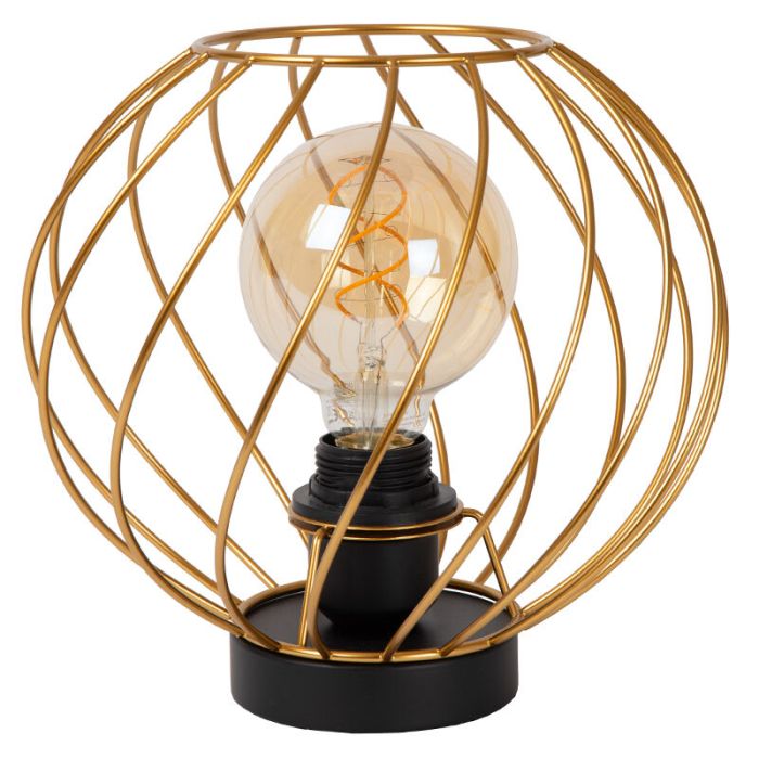 Lampada da tavolo classica in ottone, Danza, con interruttore