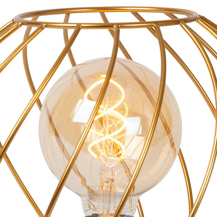 Lampada da tavolo classica in ottone, Danza, con interruttore