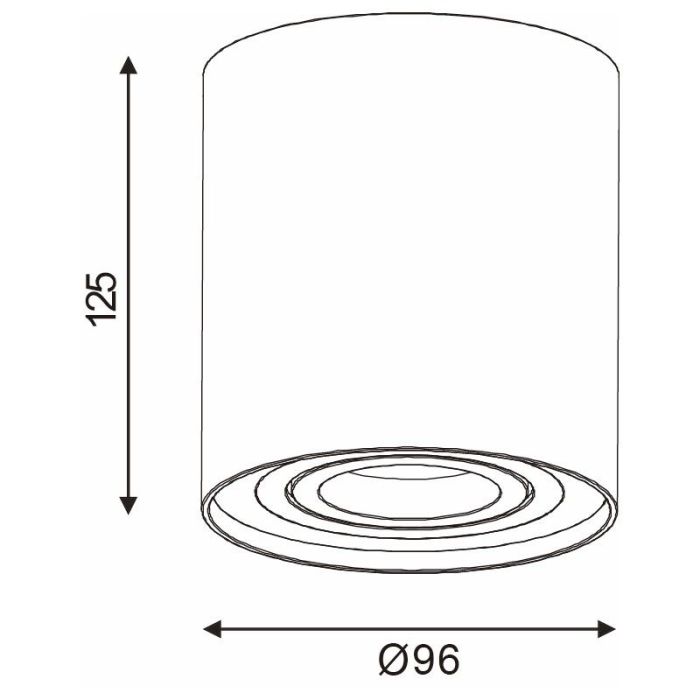 Faretto da soffitto moderno bianco, Tube