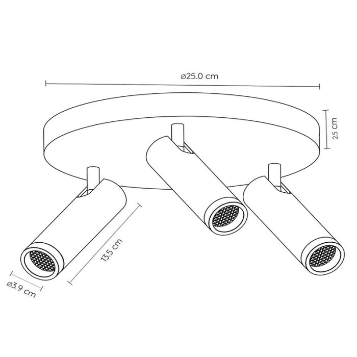 Faretto da soffitto moderno tortora, Grado