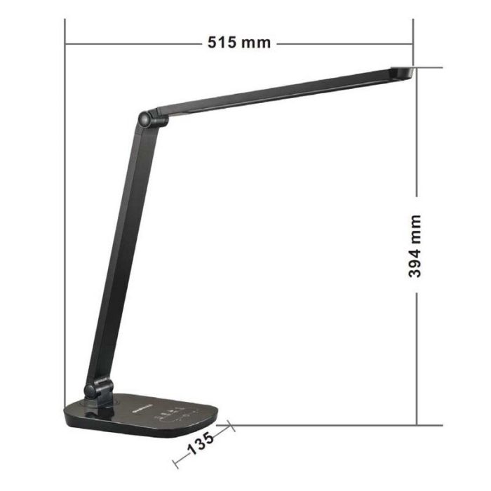 Lampada da scrivania moderna nera, Vario, 8W, 2700K LED
