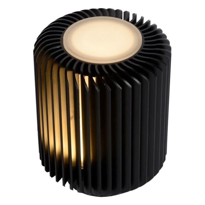 Lampada da tavolo moderna nera, Turbin, 5W, 3000K LED, con interruttore