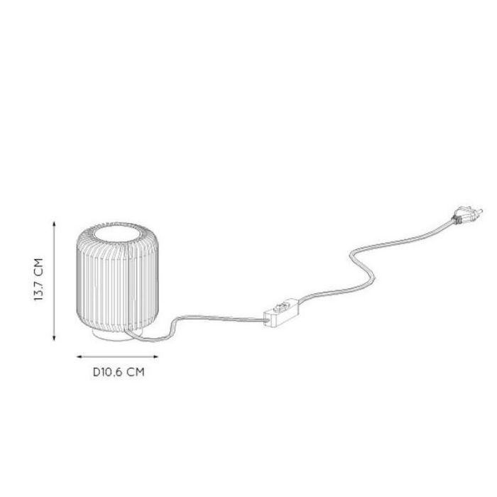 Lampada da tavolo moderna nera, Turbin, 5W, 3000K LED, con interruttore