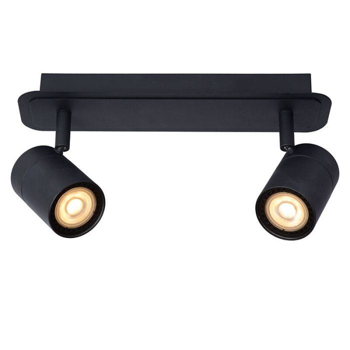 Faretto da soffitto per bagno moderno nero, Lennert, IP44