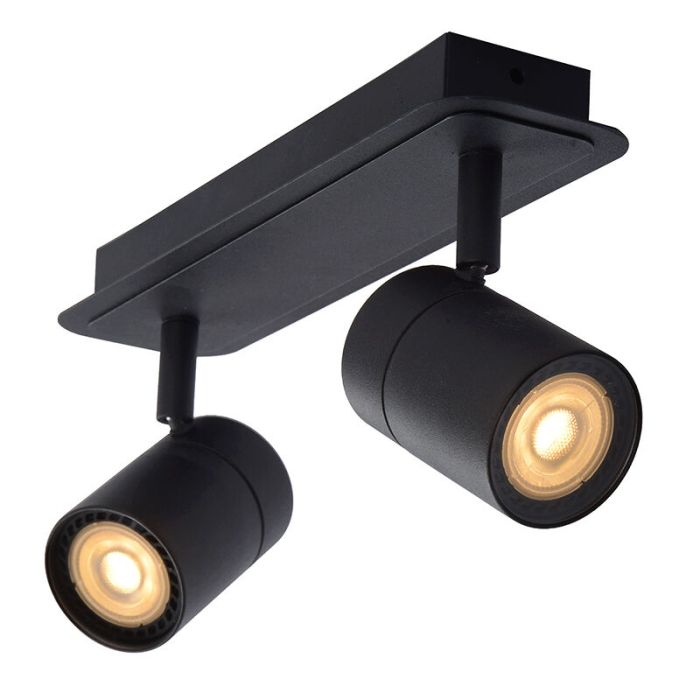 Faretto da soffitto per bagno moderno nero, Lennert, IP44