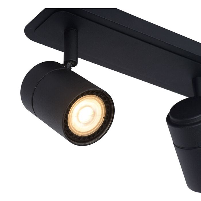 Faretto da soffitto per bagno moderno nero, Lennert, IP44
