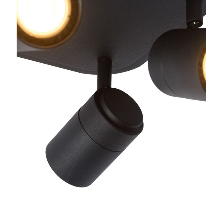 Faretto da soffitto per bagno moderno nero, Lennert, IP44