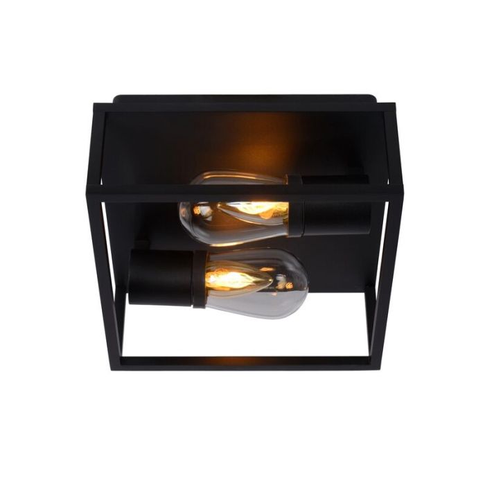 Plafoniera moderna nera, Carlyn, IP54