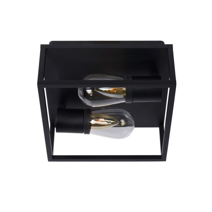 Plafoniera moderna nera, Carlyn, IP54